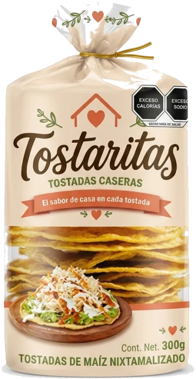 Empaque Tostadas Caseras de Tostaritas